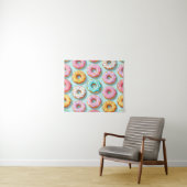 Lekkere cream donuts blauw wandkleed (In Situ (horizontaal))