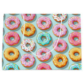 Lekkere crème-donuts blauw groot cadeauzakje (Voorkant)