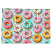 Lekkere crème-donuts blauw groot cadeauzakje (Achterkant)