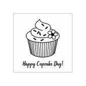 Lekkere Cupcake met Glazuur Aangepaste Tekst Rubberstempel (Afrduk)