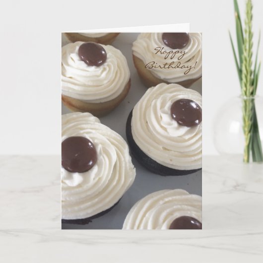 Lekkere Cupcakes Verjaardag Kaart (Voorkant)
