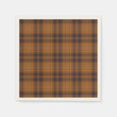Lekkere donkerkleurige Sinaasappels kleur Plaid Servet (Voorkant)