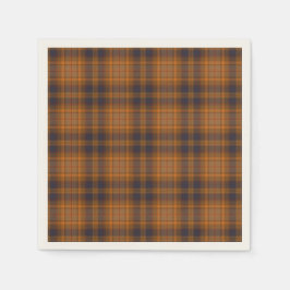 Lekkere donkerkleurige Sinaasappels kleur Plaid Servet