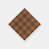 Lekkere donkerkleurige Sinaasappels kleur Plaid Servet (Hoek)
