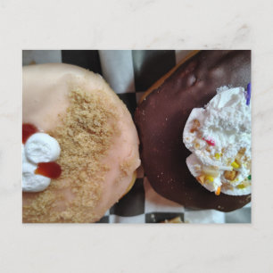 Lekkere Donuts Klaar om Te Genieten Voedsel Fotogr Briefkaart