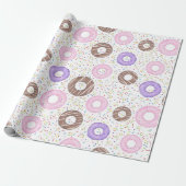 Lekkere Donuts op Witte Inpakpapier (Uitgerold)