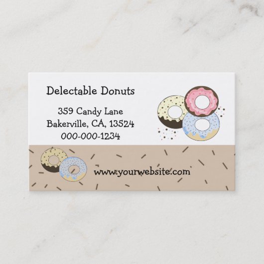 Lekkere Donuts Visitekaartje (Voorkant)