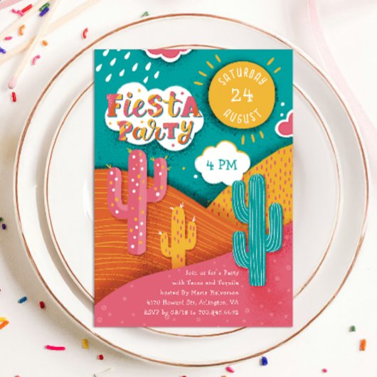 Lekkere Fiesta Feest. Cactus taco's en tequila Kaart