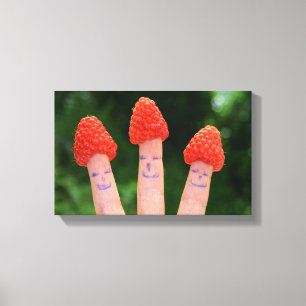 Lekkere frambozenvingers canvas afdruk