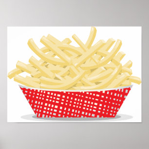 Lekkere Franse friet Retro Fast Food Poster