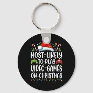 Lekkere gamer die het meest waarschijnlijk videoga sleutelhanger