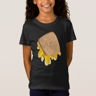 Lekkere gegrilde kaassandwich druipend van de kaas t-shirt