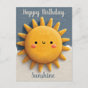 Lekkere gestructureerde zon met een glimlachend ge feestdagenkaart