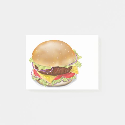 Lekkere hamburger of cheeseburger. post-it® notes (Voorkant)