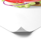 Lekkere hamburger of cheeseburger. poster (Hoek)