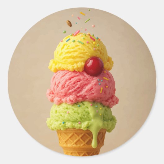 Lekkere Ice Cream Cone Sticker - Sweet Summer (Voorkant)