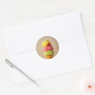 Lekkere Ice Cream Cone Sticker - Sweet Summer