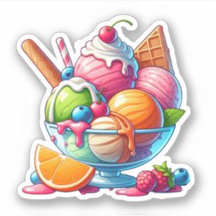 Lekkere ijsco Sundae Sticker
