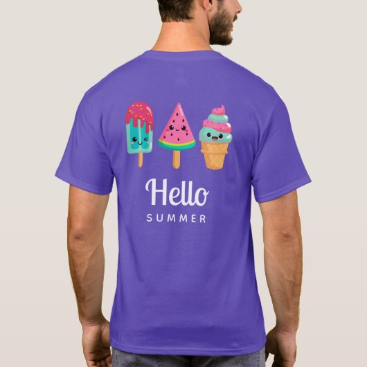 Lekkere Ijsdriehoek Hallo Zomer T-shirt (Achterkant)