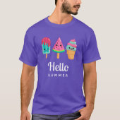 Lekkere Ijsdriehoek Hallo Zomer T-shirt (Voorkant)