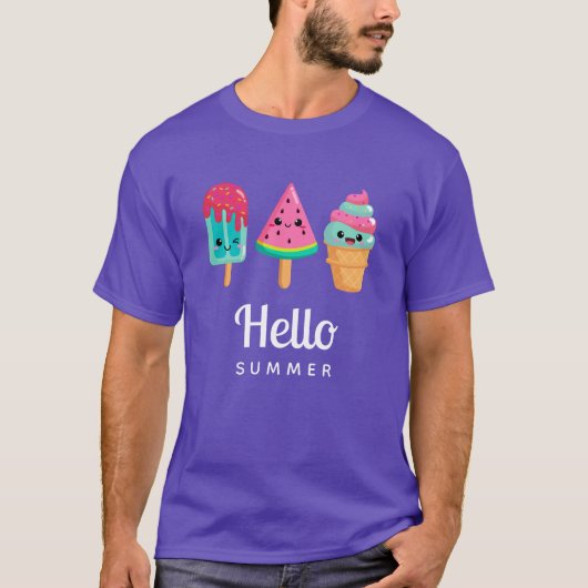 Lekkere Ijsdriehoek Hallo Zomer T-shirt (Voorkant)