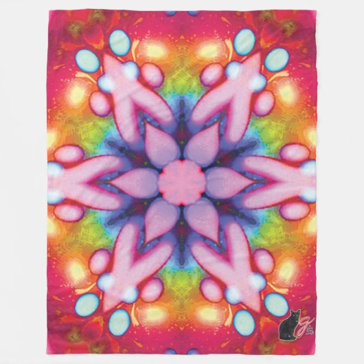 Lekkere Kaleidoscoop Fleece Deken (Voorkant)