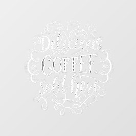 Lekkere koffie hier te koop raamsticker