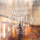 Lekkere koffie hier te koop raamsticker (Vel 2)