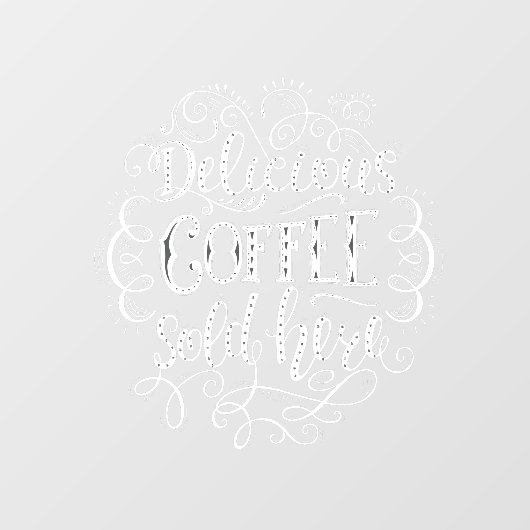 Lekkere koffie te koop raamsticker (Vel)