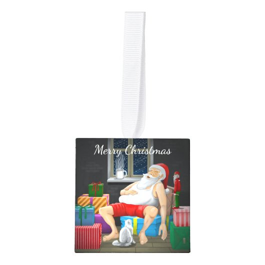 Lekkere koffietijd met de Kerstman Decoratie (Voorkant)