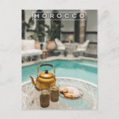 Lekkere Marokkaanse groene munt thee in Marrakech Briefkaart (Voorkant)