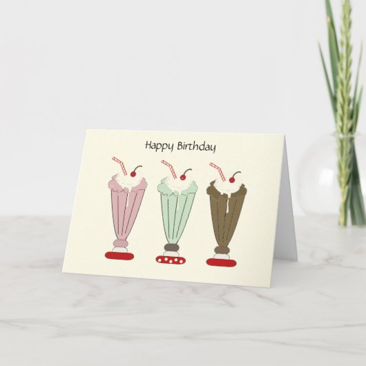 Lekkere Milkshake Verjaardag Kaart (Voorkant)
