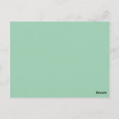 Lekkere Mintgroene Effen Kleur Briefkaart (Achterkant)