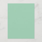 Lekkere Mintgroene Effen Kleur Briefkaart (Voorkant)