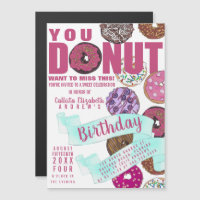Lekkere Mooie Roze Turquoise Donuts Aquarel Verjaa