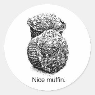 LEKKERE MUFFIN -.png Ronde Sticker