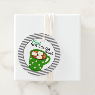 Lekkere munt hete cacao bom bedankjes labels