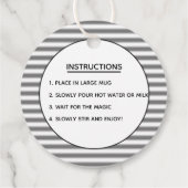 Lekkere munt hete cacao bom bedankjes labels (Achterkant)