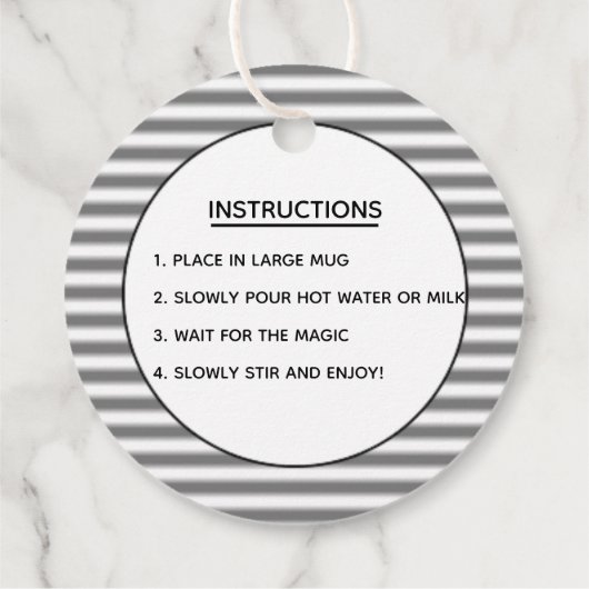 Lekkere munt hete cacao bom bedankjes labels (Achterkant)