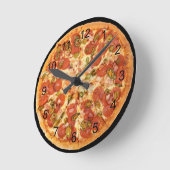 Lekkere Pizza Pepperoni Junk Food Keuken Ronde Klok (Hoek)