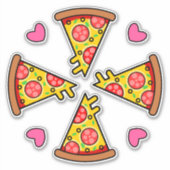 Lekkere Pizza Sneden Mandara Sticker (Voorkant)