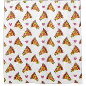 Lekkere Pizza Sneden Patroon Douchegordijn (Voorkant)