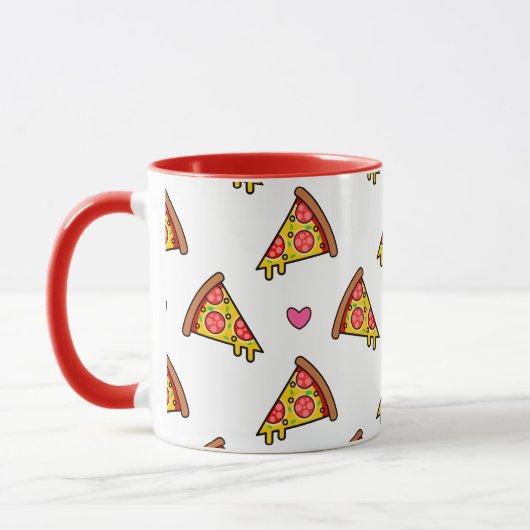 Lekkere Pizza Sneden Patroon Mok (Links)