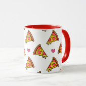 Lekkere Pizza Sneden Patroon Mok (Voorkant rechts)