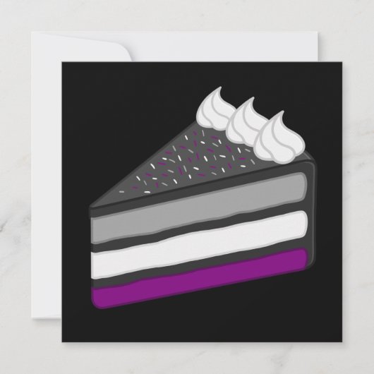 Lekkere plak asexuele cake kaart (Voorkant)