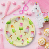 Lekkere regenboog popsicle party papieren bordje (Feest)