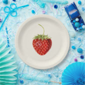 Lekkere rode aardbei (Louis C.C. Krieger) Papieren Bordje (Feest)