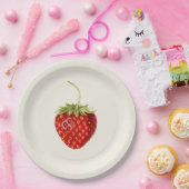 Lekkere rode aardbei (Louis C.C. Krieger) Papieren Bordje (Feest)