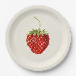 Lekkere rode aardbei (Louis C.C. Krieger) Papieren Bordje