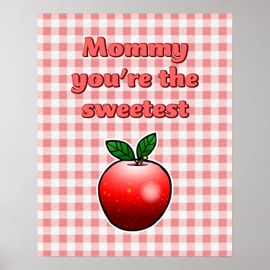 Lekkere Rode Appel Poster (Voorkant)